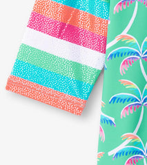 Girls Girls Rainbow Palm Two-Piece Rashguard Set | Hatley Swimwear