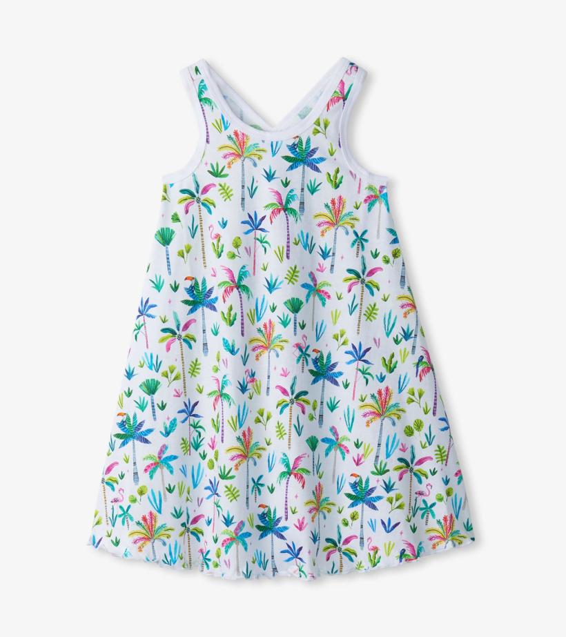 Girls Girls Rainbow Palms Trapeze Dress | Hatley Dresses