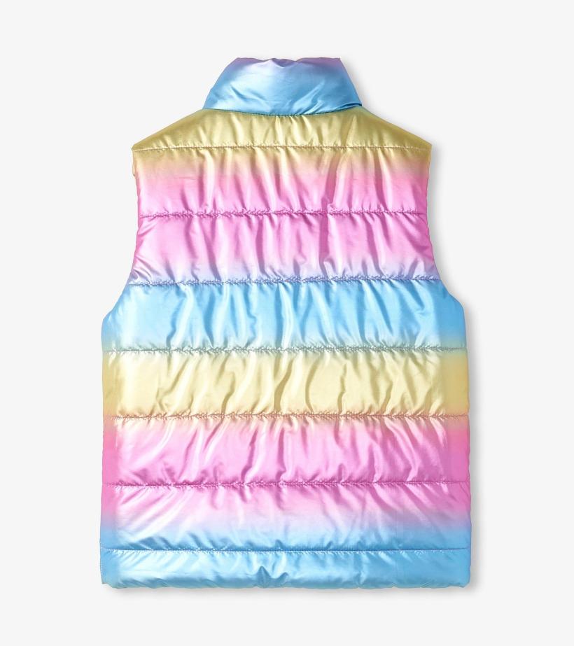 Girls Girls Rainbow Shine Reversible Quilted Vest | Hatley Tops