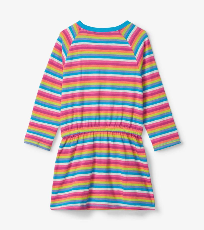 Girls Girls Rainbow Stripes Drop Waist Dress | Hatley Dresses