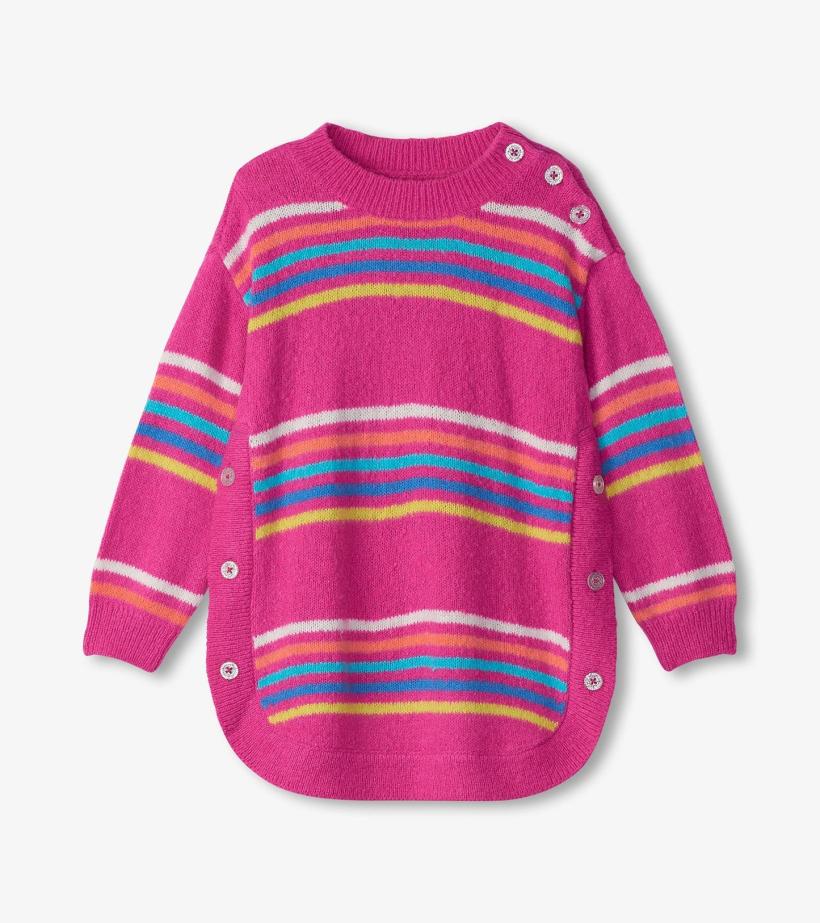 Girls Girls Rainbow Stripes Sweater Tunic | Hatley Sweaters