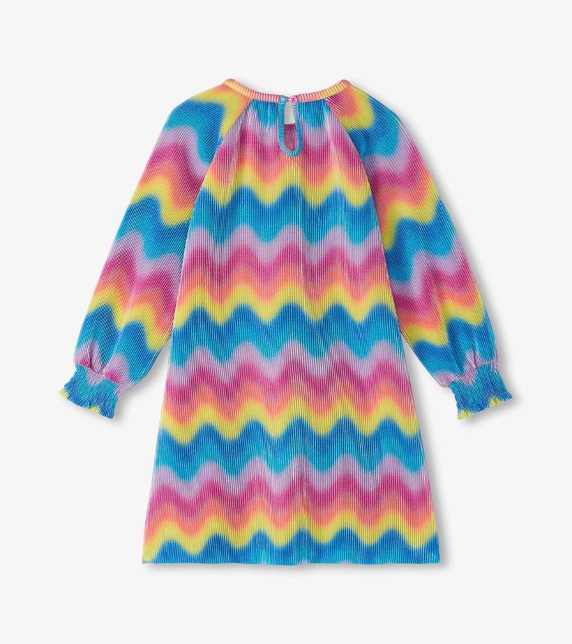 Girls Girls Rainbow Wave Pleated A-Line Dress | Hatley Dresses