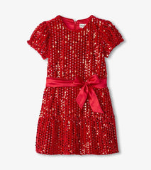 Girls Girls Red Sequins Velvet Dress | Hatley Dresses