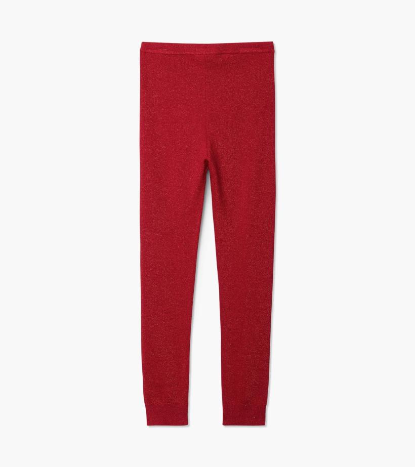 Girls Girls Red Shimmer Knit Leggings | Hatley Bottoms