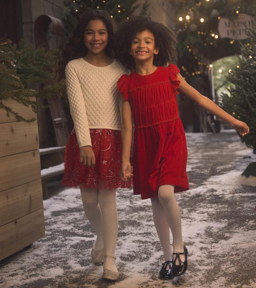 Girls Girls Red Velvet Smocked Panel Dress | Hatley Dresses