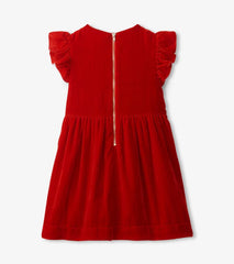 Girls Girls Red Velvet Smocked Panel Dress | Hatley Dresses