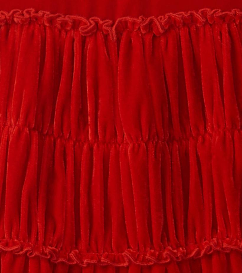 Girls Girls Red Velvet Smocked Panel Dress | Hatley Dresses