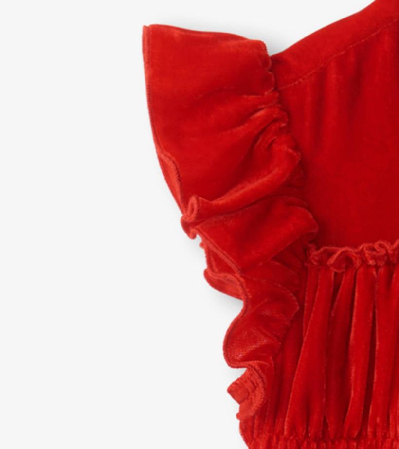 Girls Girls Red Velvet Smocked Panel Dress | Hatley Dresses