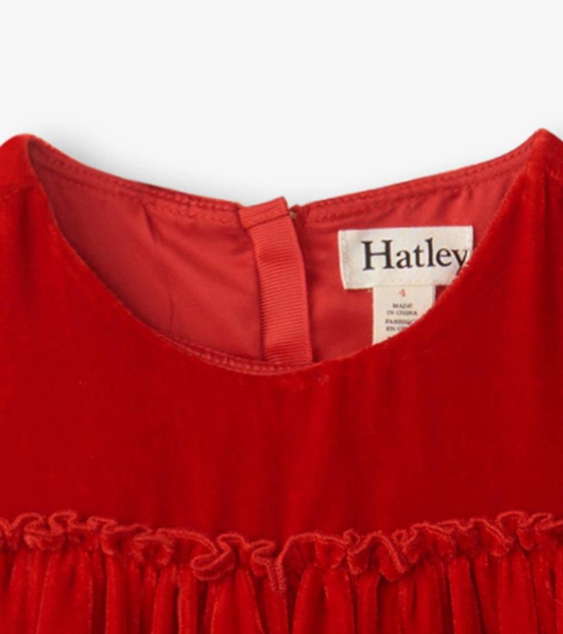 Girls Girls Red Velvet Smocked Panel Dress | Hatley Dresses