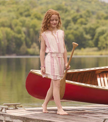 Girls Girls Ribbon Stripe Smocked Waist Dress | Hatley Dresses