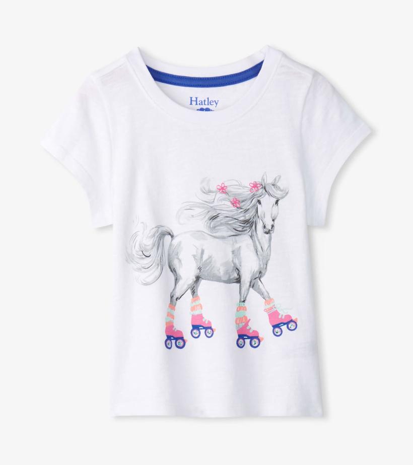 Girls Girls Roller Skates Graphic Tee | Hatley Tops