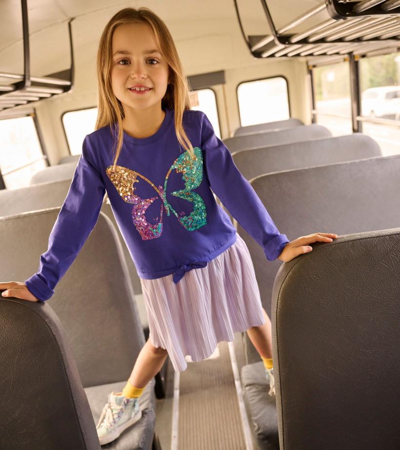 Girls Girls Sequin Butterfly Skirt Dress | Hatley Dresses