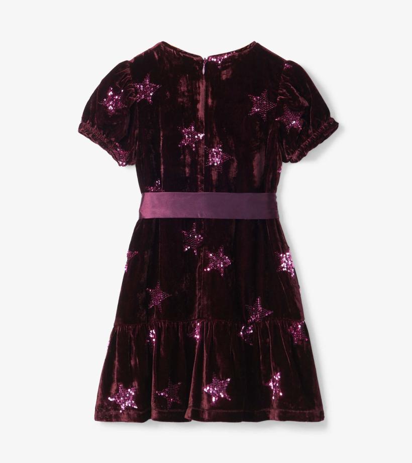 Girls Girls Sequin Stars Velvet Dress | Hatley Dresses