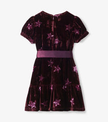 Girls Girls Sequin Stars Velvet Dress | Hatley Dresses