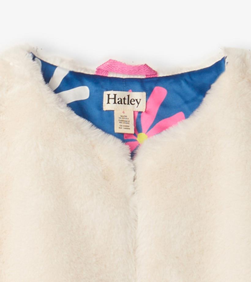 Girls Girls Sheer Pink Faux Fur Jacket | Hatley Sweaters