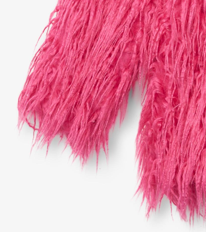 Girls Girls Sheer Pink Faux Fur Jacket | Hatley Sweaters