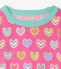 Girls Girls Shibori Hearts Pajama Set | Hatley Sleepwear