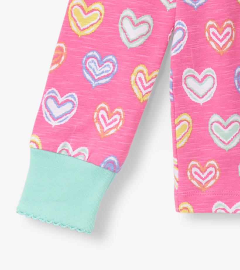 Girls Girls Shibori Hearts Pajama Set | Hatley Sleepwear