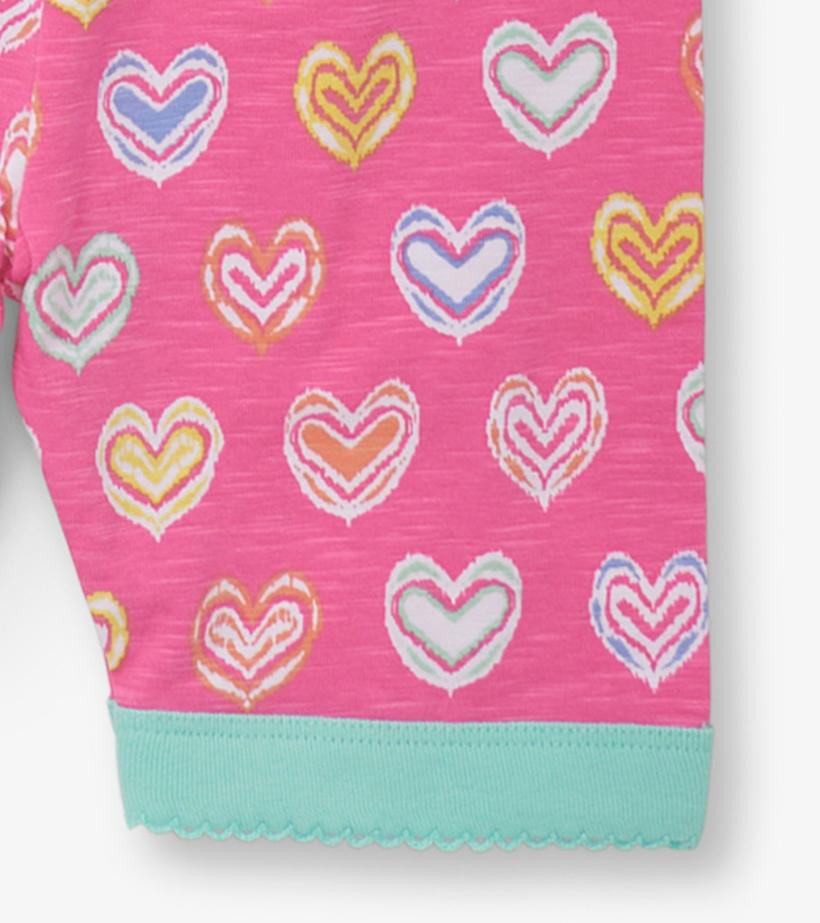 Girls Girls Shibori Hearts Short Pajama Set | Hatley Sleepwear