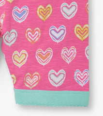 Girls Girls Shibori Hearts Short Pajama Set | Hatley Sleepwear