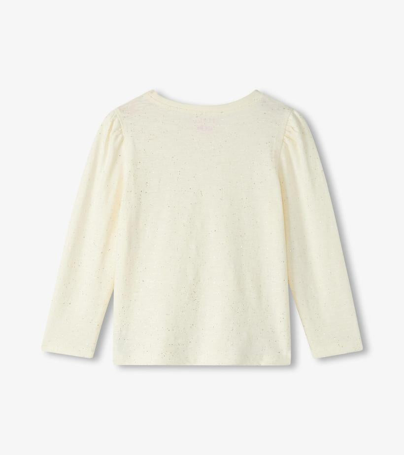 Girls Girls Silver Hot Melt Long Sleeve Graphic Tee | Hatley Tops