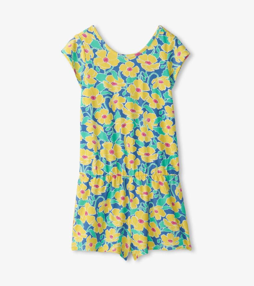 Girls Girls Sleepy Poppies Faux Romper | Hatley Rompers