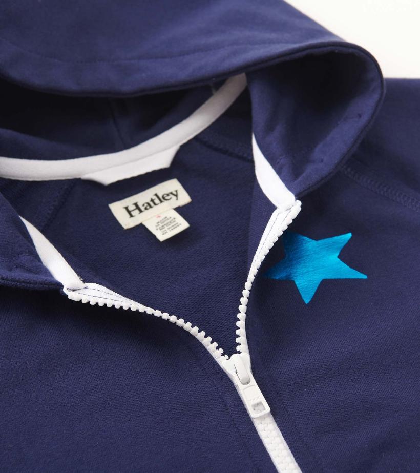 Girls Girls Star Girl Zip-Up Hoodie | Hatley Sweaters