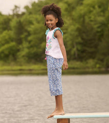 Girls Girls Stay Golden Ruffle Sleeve Tank Top | Hatley Tops