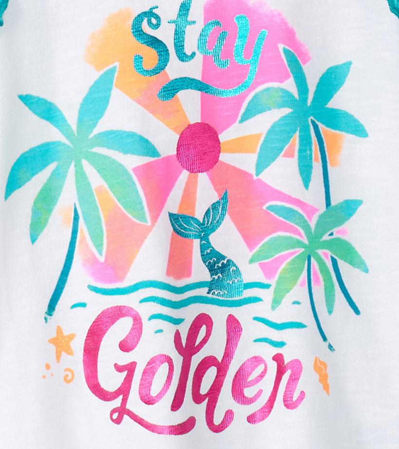 Girls Girls Stay Golden Ruffle Sleeve Tank Top | Hatley Tops