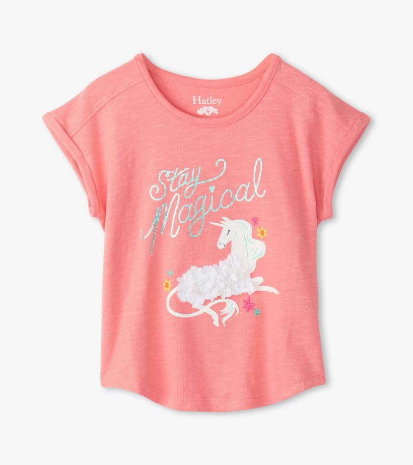 Girls Girls Stay Magical Boxy T-Shirt | Hatley Tops