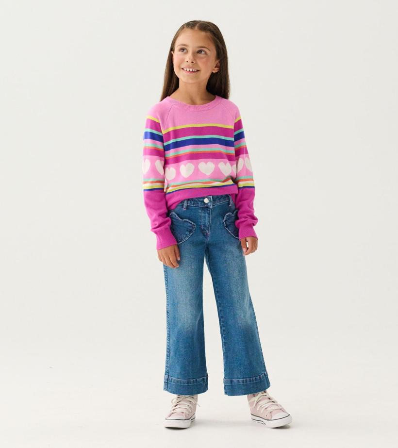 Girls Girls Stretch Denim Wide Leg Pants | Hatley Bottoms