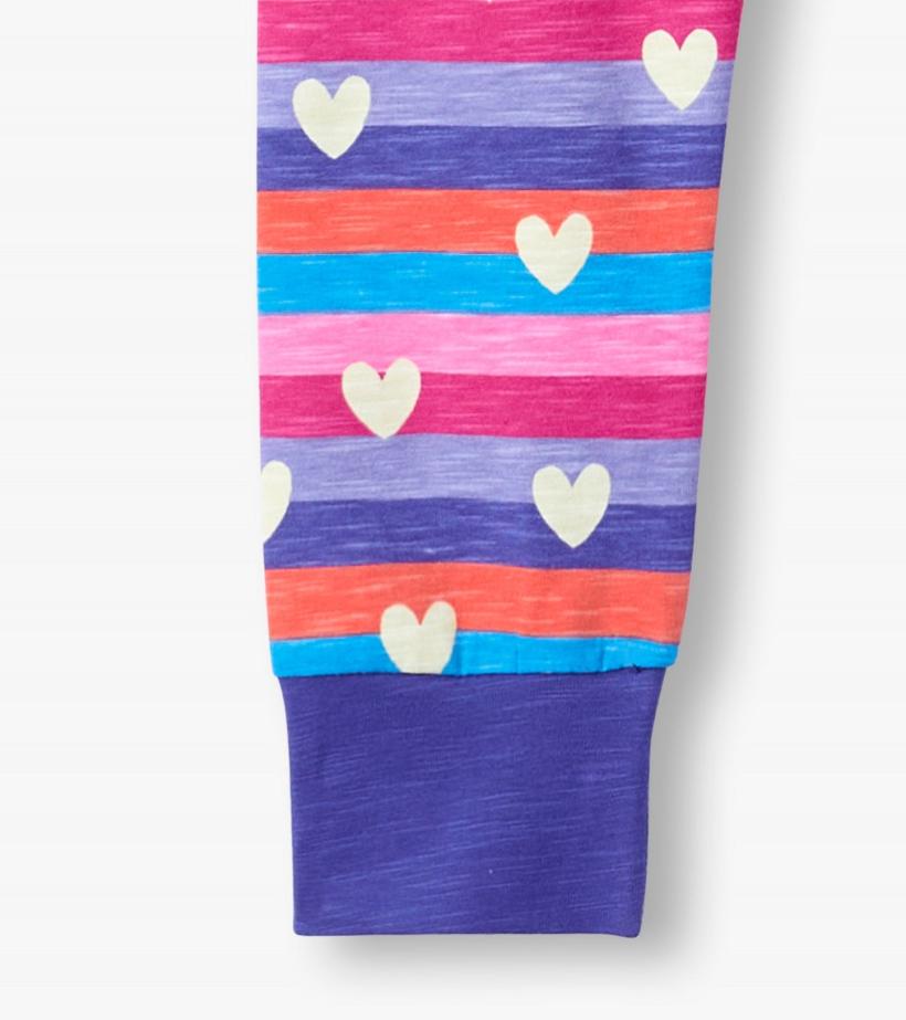 Girls Girls Stripes &amp; Hearts Pajama Set | Hatley Sleepwear