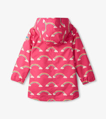 Girls Girls Summer Rainbow Zip-Up Lightweight Rain Jacket | Hatley Rainwear
