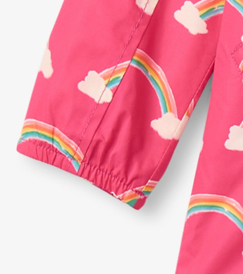 Girls Girls Summer Rainbow Zip-Up Lightweight Rain Jacket | Hatley Rainwear
