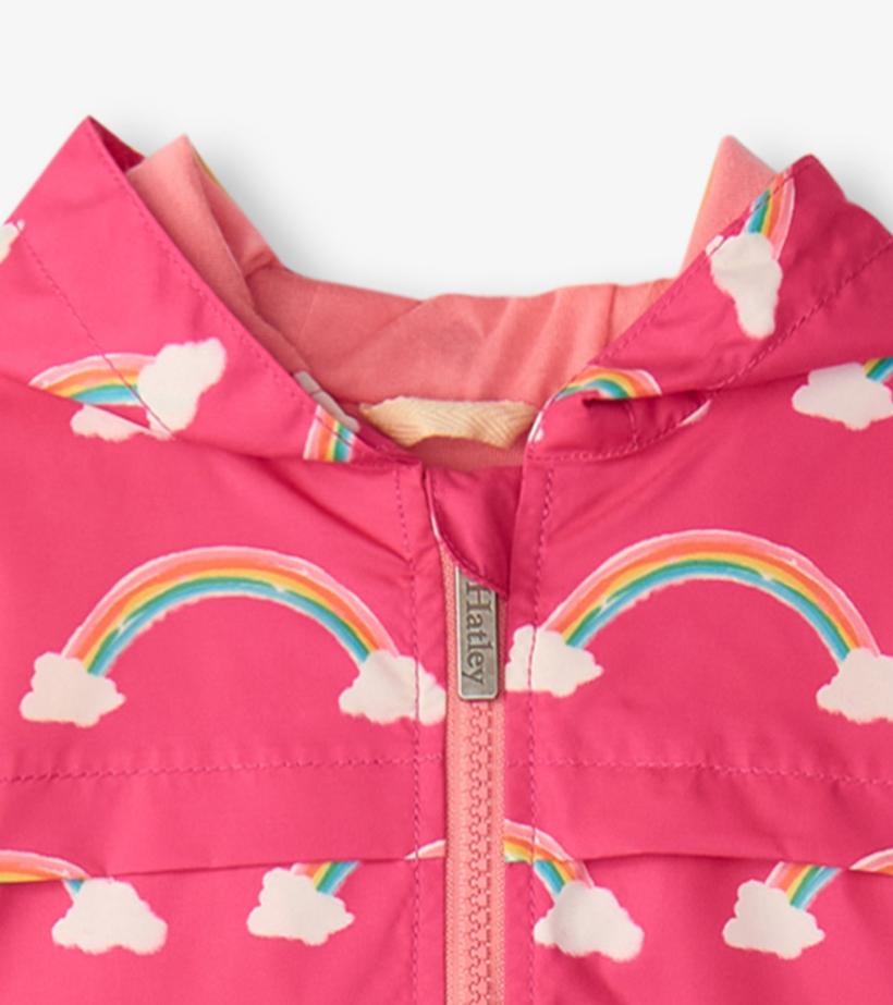 Girls Girls Summer Rainbow Zip-Up Lightweight Rain Jacket | Hatley Rainwear