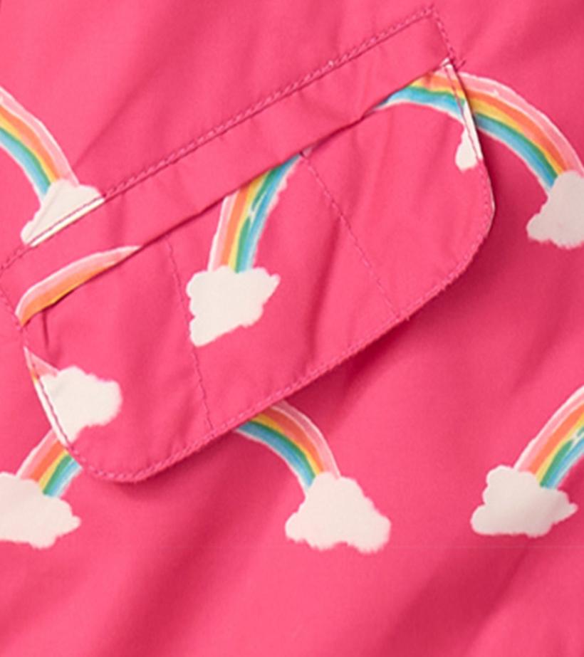 Girls Girls Summer Rainbow Zip-Up Lightweight Rain Jacket | Hatley Rainwear