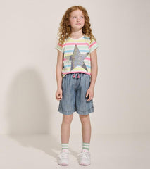 Girls Girls Summer Sea Stripes Graphic Tee | Hatley Tops