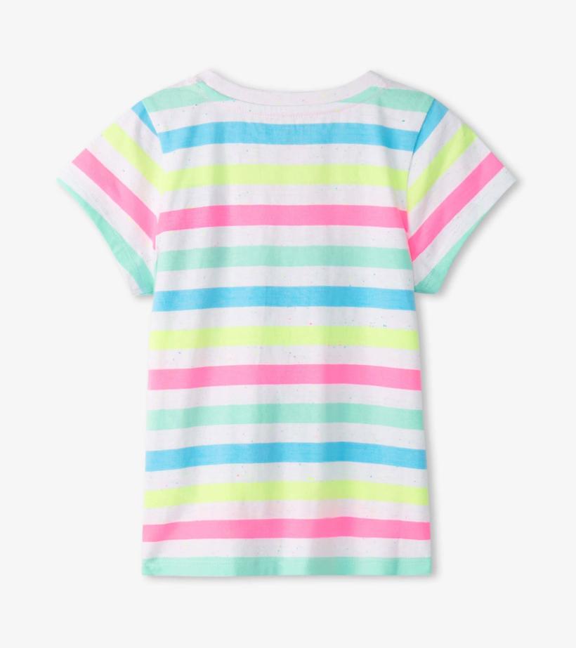 Girls Girls Summer Sea Stripes Graphic Tee | Hatley Tops