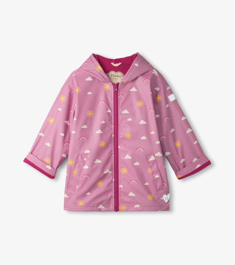Girls Girls Sun Charms Zip-Up Rain Jacket | Hatley Rainwear