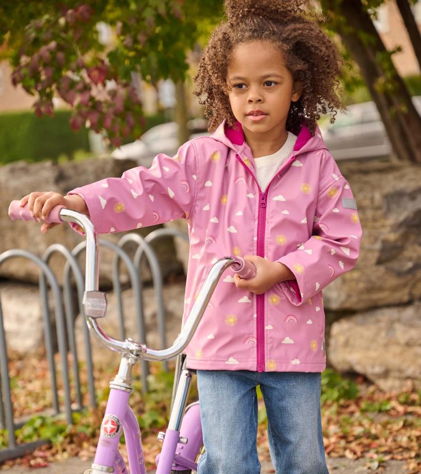 Girls Girls Sun Charms Zip-Up Rain Jacket | Hatley Rainwear