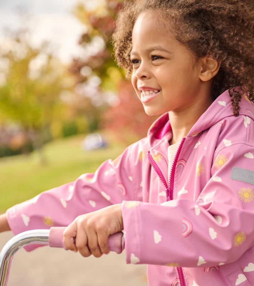 Girls Girls Sun Charms Zip-Up Rain Jacket | Hatley Rainwear