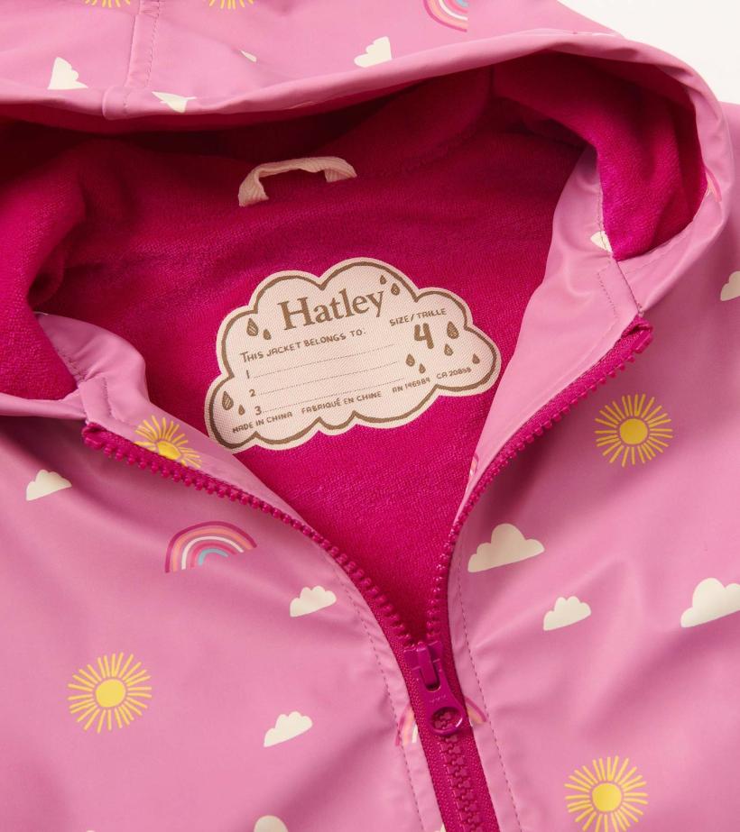 Girls Girls Sun Charms Zip-Up Rain Jacket | Hatley Rainwear