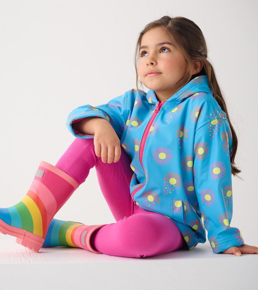 Girls Girls Sunrays Zip-Up Rain Jacket | Hatley Rainwear
