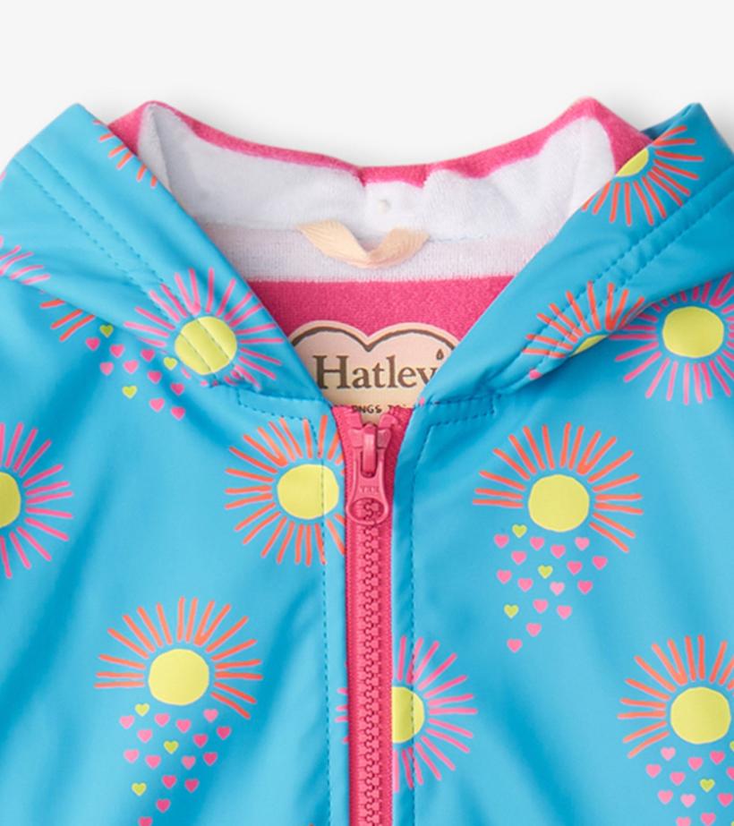 Girls Girls Sunrays Zip-Up Rain Jacket | Hatley Rainwear