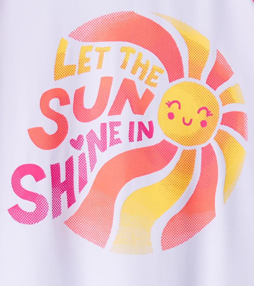 Girls Girls Sunshine Long Sleeve Rashguard | Hatley Swimwear