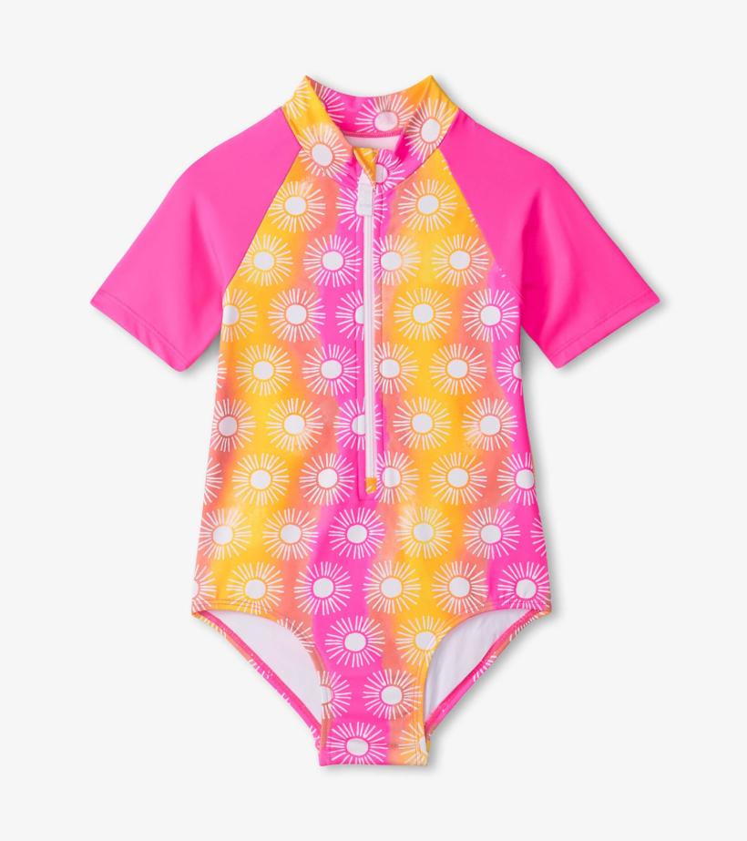 Girls Girls Sunshine One-Piece Rashguard | Hatley Swimwear
