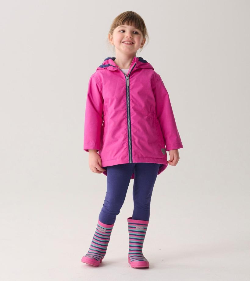 Girls Girls Unicorn Doodle Zip-Up Lightweight Rain Jacket | Hatley Rainwear