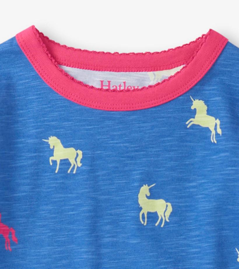 Girls Girls Unicorn Glow Pajama Set | Hatley Sleepwear