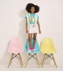 Girls Girls White Hearts Floaty Skort | Hatley Bottoms