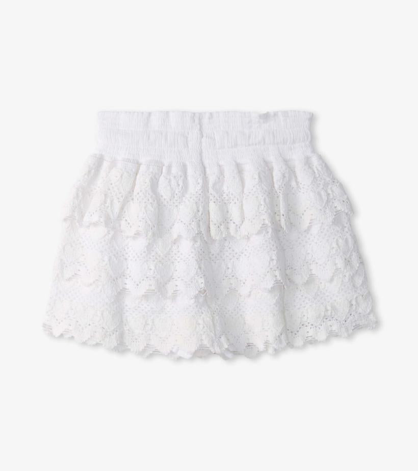 Girls Girls White Hearts Floaty Skort | Hatley Bottoms